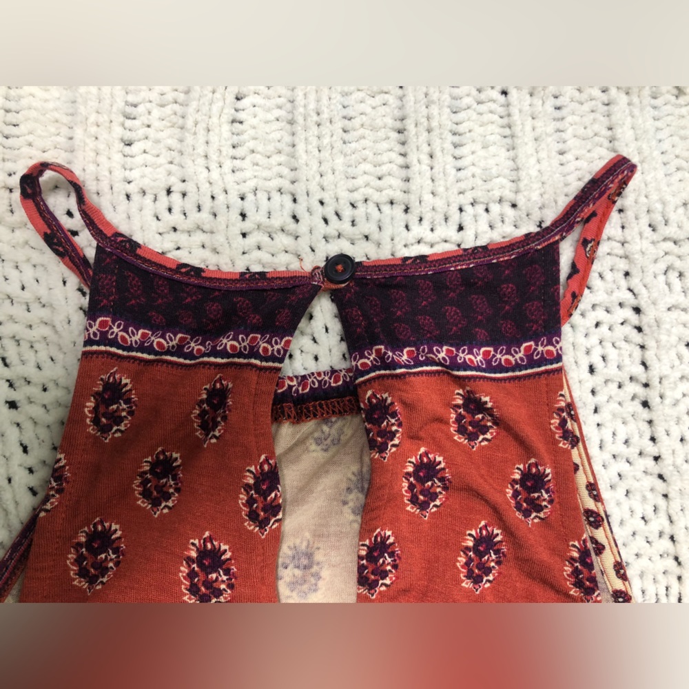 SOLD American Eagle XXS Soft & Sexy Pink Burgundy Floral Maxi Dress - Picture 11 of 14